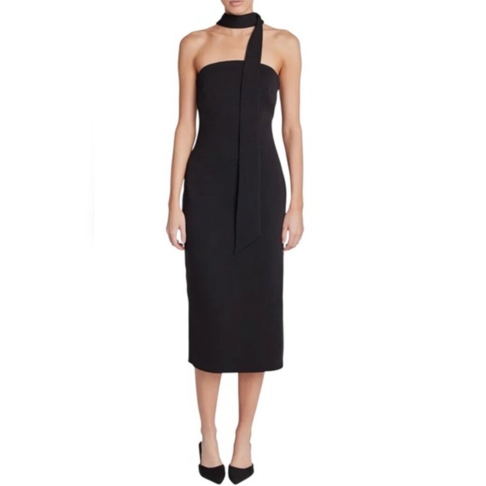 Endless Rose Black Strapless Midi Dress